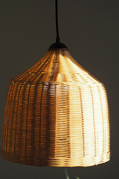 rattam Doğal Rattan Avize: GRAIN 40x40cm Bambu Aydınlatma