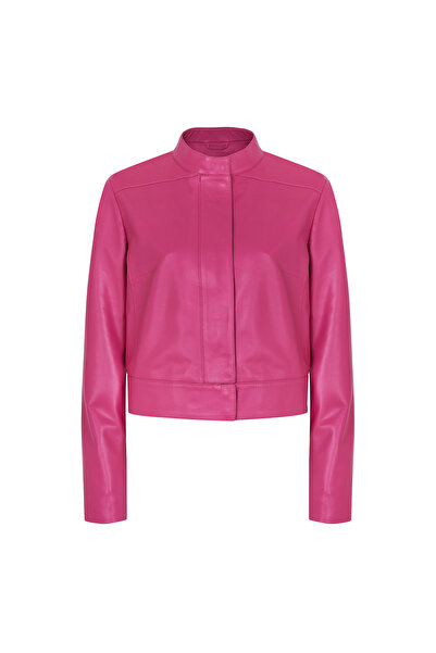 Desa Maura Pembe Kadın Deri Ceket