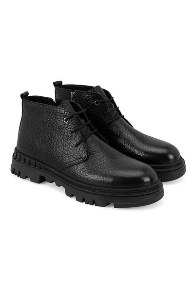 Desa Ανδρικές δερμάτινες μπότες Lionra Black