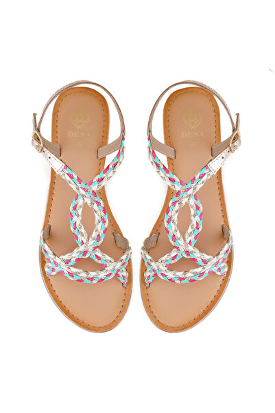 Desa Жіночі різнокольорові плетені капці