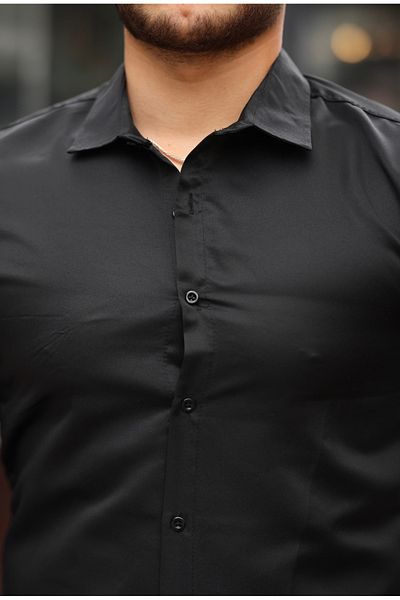 CAN Long Sleeve Slim Fit Classic Collar Cotton Easy-Iron Shirt