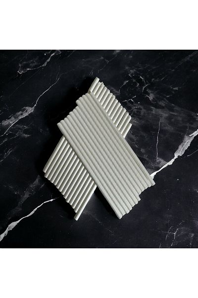 Krm Ambalaj 8*24 cm White Paper Straws, 25 Pieces
