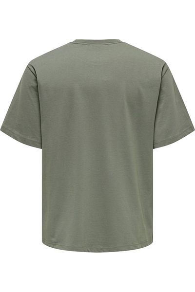 Only & Sons Unscored Rlx Print Ss Tee Noos 22030925   Silver Lining