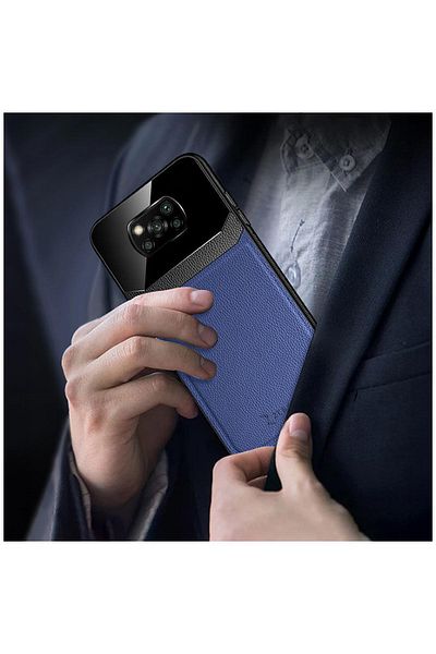 Zebana حافظة جلدية متوافقة مع هاتف Xiaomi Poco X3 Pro باللون الأزرق الداكن