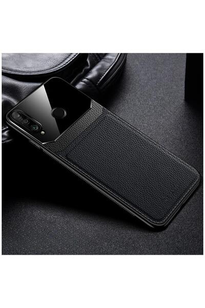 Dara Aksesuar Huawei P30 Lite Uyumlu Kılıf Zebana Lens Deri Kılıf Siyah