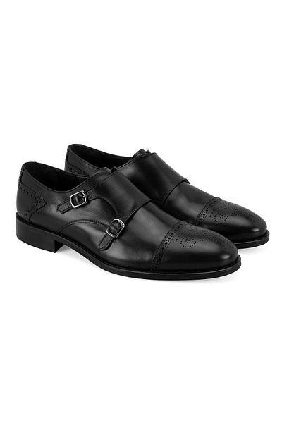 Desa Ανδρικά δερμάτινα παπούτσια Olian Black Classic