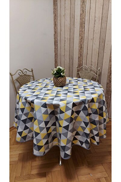 gonk Round,Duck (Liquid Iti̇ci̇,Stain-Proof) Fabric,Tablecloth