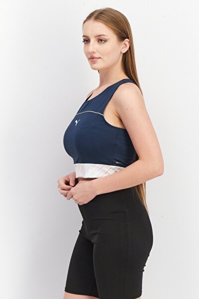 Puma Women Sportswear Fit Sleeveless Training Top, Navy Blue