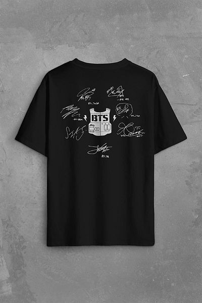Kendim Seçtim Μπλουζάκι Bts Bangtan Boys - Μπλουζάκι Unisex Oversize με στάμπα πίσω μπροστά