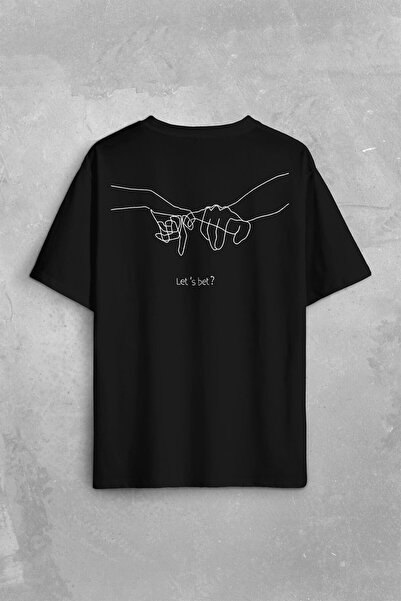 ZOKAWEAR Saying Lover Minimal πίσω μπλουζάκι με στάμπα μεγάλου μεγέθους μπλου...