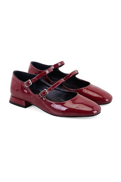 Desa Women's Burgundy Mary Jane Ballerinas