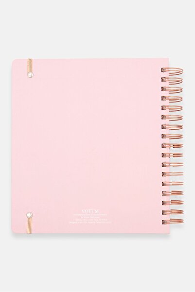 Votum أجندة تخطيط لمدة 18 شهرًا، باللون الوردي