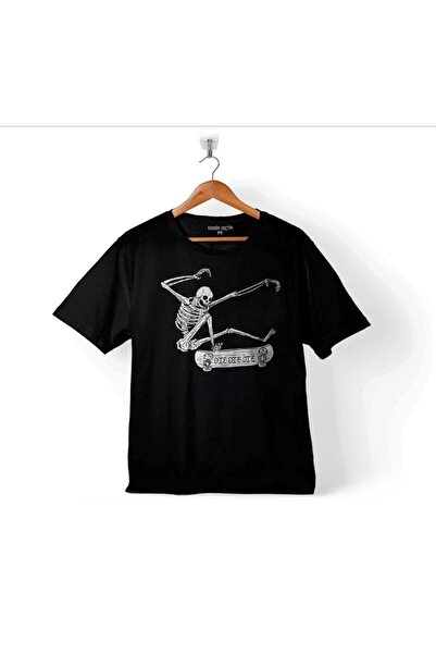 Kendim Seçtim Skateboarding skelet lubanja suva glava dečija majica