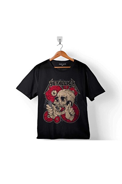 Kendim Seçtim Metallica Skull Battery Najkraća slamnata dečja majica