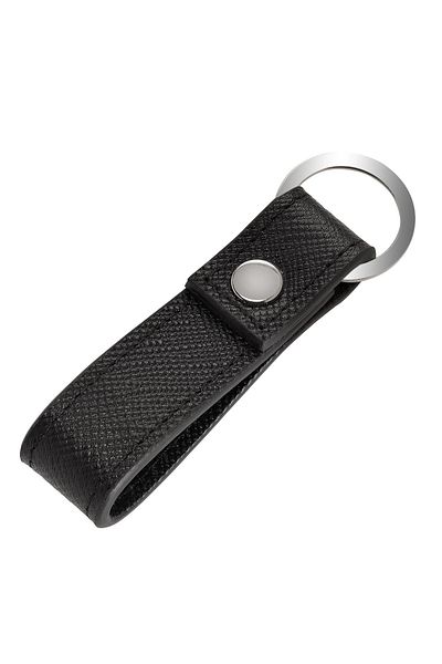 Zippo ميدالية مفاتيح جلدية من سافيانو - أسود