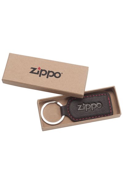 Zippo سلسلة المفاتيح الجلدية موكا
