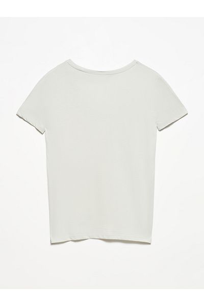 Dilvin 3470 V-Neck Basic T-Shirt-Grey