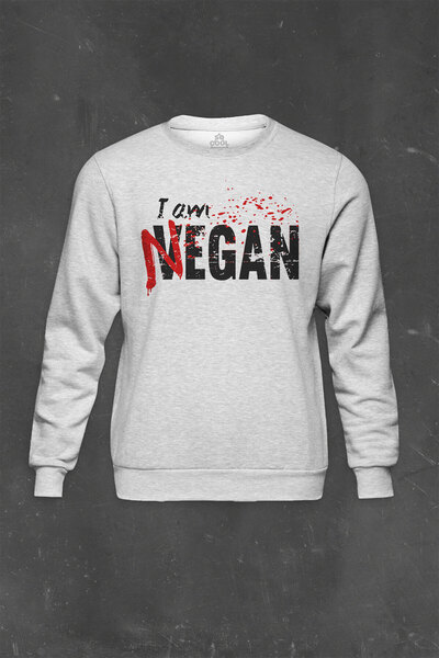 so cool Siva majica I Am Negan The Walking Dead Štampano Unisex majica