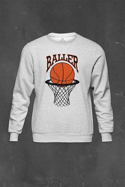so cool Γκρι φούτερ Baller Μπάσκετ Μπάσκετ Μπάσκετ Μπάσκετ Τριπλό εμπριμέ Unisex Φούτερ