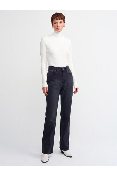 Dilvin 4480 Pantaloni Vintage Flare-negri