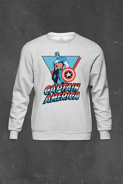 so cool Γκρι φούτερ Captain America Captain America Από το 1941 Φούτερ Unisex με στάμπα