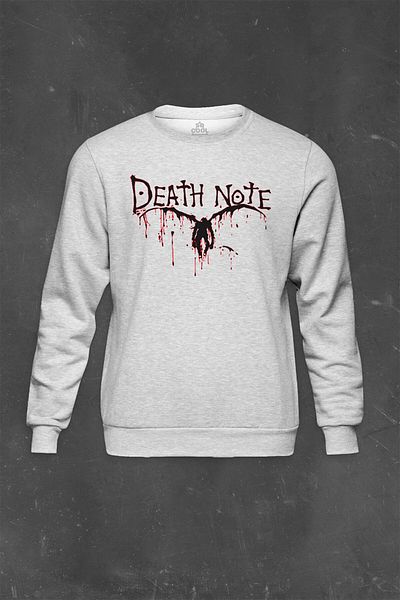 so cool Γκρι φούτερ Death Note Παιχνίδι Death Note Printed Unisex Φούτερ