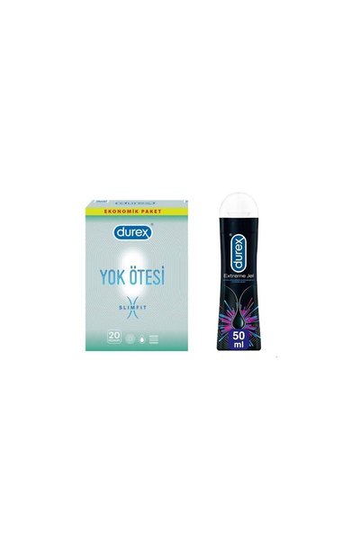 Durex Slim Fit 20'li Prezervatif Extrem Kayganlastırıcı Jel