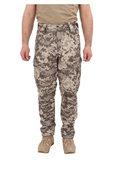 SINGLE SWORD Water-Resistant Multi-Pocket Softshell Pants with Fleece Interio...