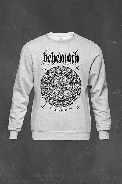 so cool Γκρι φούτερ I Am Sahar Behemoth Metal Rock Skull Skull με στάμπα Unisex Φούτερ