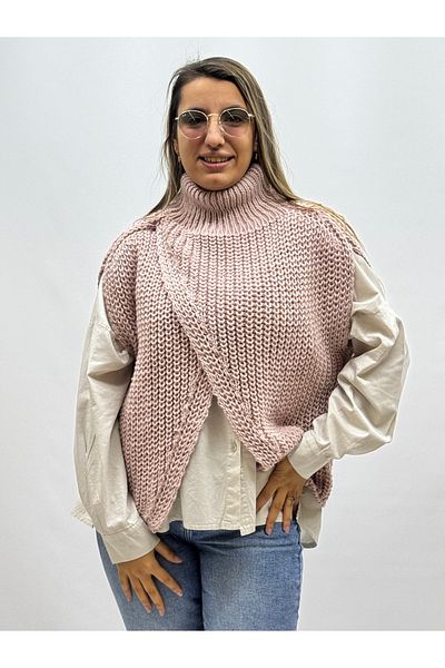 İTALYAN BUTİK Italian Front Cross over Collar Jumper