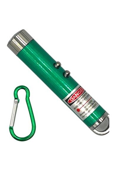 powerdex Üçü Bir Arada Fener Lazer Gece Işığı Anahtar Zinciri Pilli Yeşil