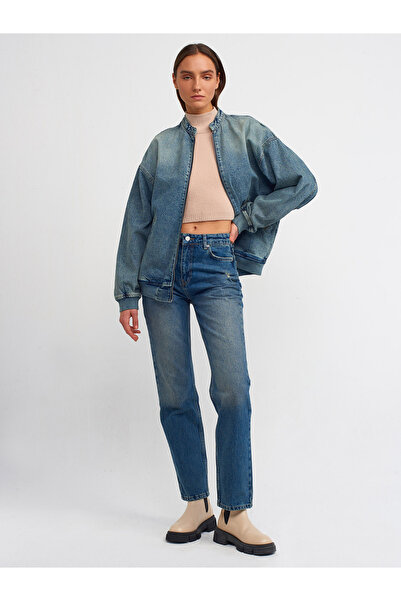 Dilvin 65340 Kar Yıkama Uzun Bomber Mont-Tint