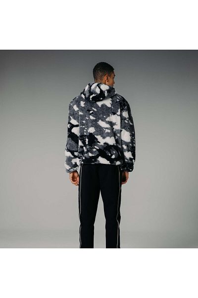 Ellesse Мъжко черно яке с цип и качулка, с шарки, Em235