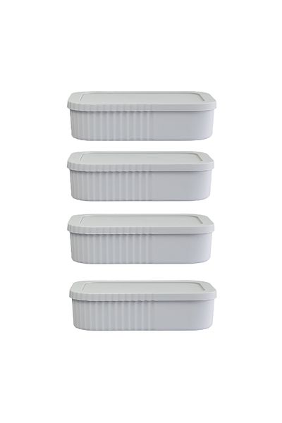 Dükkanönü 4Pcs Multi-Purpose Mini Box with Lid Kitchen Bathroom Makeup Storage Box Mini Box 3 Liters