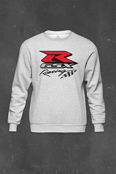 so cool Світшот Gri Motor Motorsiklet Gsx-R Racing Bike Motorcycle Baskılı Un...