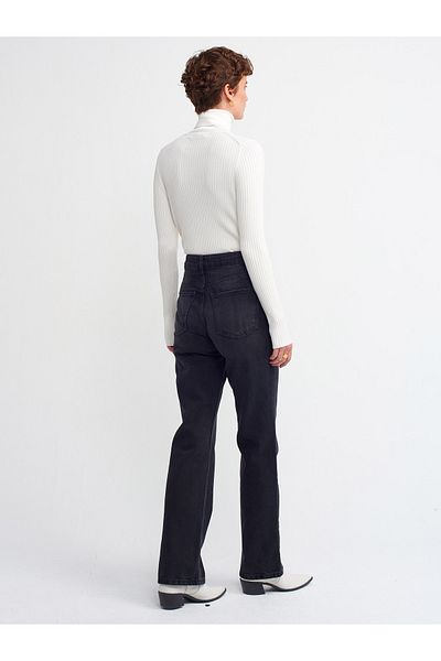 Dilvin 4480 Pantaloni Vintage Flare-negri