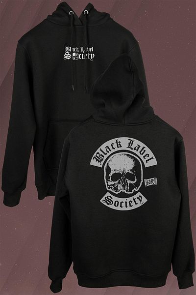 Kendim Seçtim Hanorac cu glugă unisex cu glugă cu imprimeu în față și în spate Black Label Socıety Anarchy