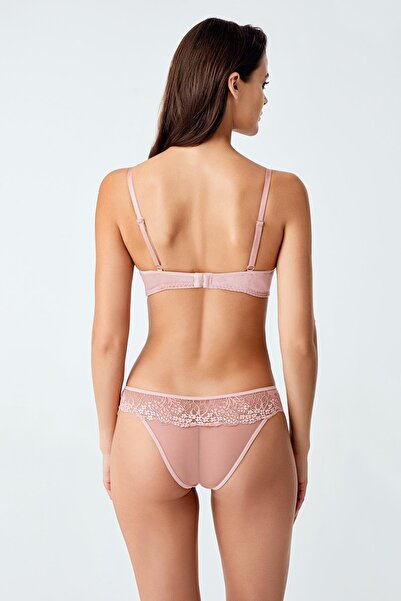 LUW 6032 Σετ εσώρουχα σουτιέν με γέμιση σε χρώμα πούδρας 2 τεμ