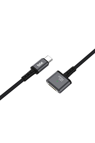 Bix 140w Type-c To Magsafe 3 Macbook Pro Ve Macbook Air 13″ 14″ 16″ M1 M2 Uyumlu Manyetik Örgülü Şar