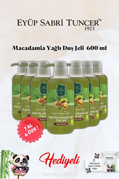 Eyüp Sabri Tuncer Macadamia Yağlı Duş Jeli 7 AL 6 ÖDE ve Rosie Hediye