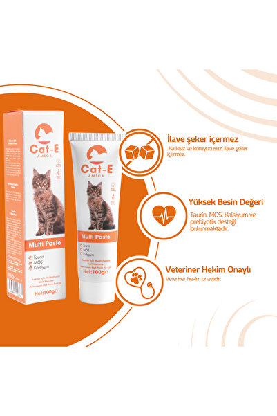 AMİCA CAT-E MULTİVİTAMİN PASTE KEDİLER İÇİN MULTİVİTAMİN MALT MACUNU
