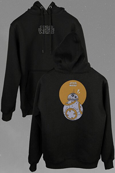 Kendim Seçtim Hanorac imprimat Star Wars Bb-8 Bb8 Fathead față și spate Hanorac cu glugă unisex