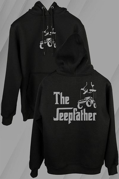 Kendim Seçtim The Jeepfather Godfather Off Road Jeep Cip εμπρός και πίσω φούτερ με στάμπα Unisex Hoodie με κουκούλα