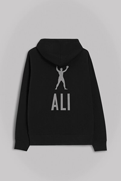 Kendim Seçtim Muhammed Muhammad Ali Smile Boks Boksör Ön Ve Arka Baskılı Sweatshirt Unisex Kapüşonlu Hoodie