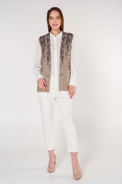 Uludağ Triko Women's Smoked Pocket Retro Vest
