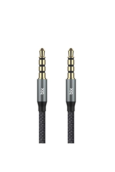 Bix Hi-fi 3.5mm Erkek To Erkek Örgülü Aux Ses Kablosu 2 Metre