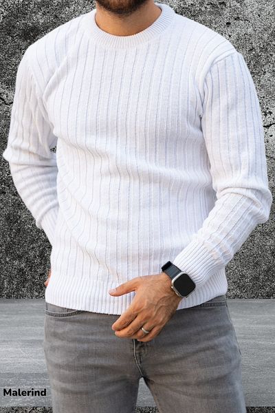 Malerind Ανδρικά πλεκτά πουλόβερ Crew Neck Άνετη εφαρμογή