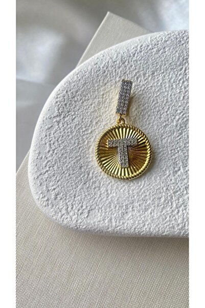 Genel Markalar Altın Kaplama T Harf Kolye Ucu ve Ajda Charm