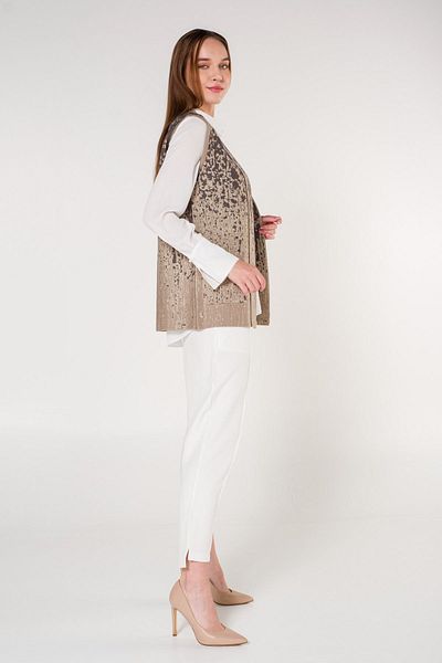 Uludağ Triko Women's Smoked Pocket Retro Vest