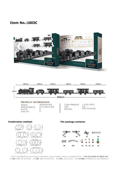 Erzi Oyuncak Buharlı Tren Gerçekçi Klasik Tren